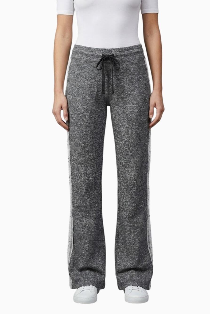 Laila Jayde Wide Leg Pants Gray Stardust Drawstring Women Medium NWT